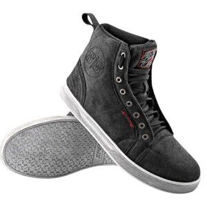 Speed And Strength Black Nine Distressed Styling Moto Sport High-Tops Size 12